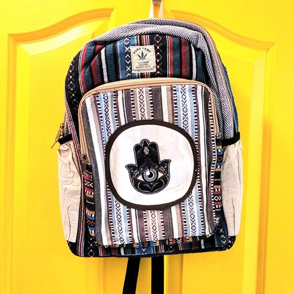 Hamsa Hand Evil Eye Backpack - Picture 1 of 11
